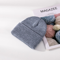 Gorro de punto para niños al por mayor, gorro de invierno de punto grueso para niños, gorros forrados de seda, gorros compatibles con personalizar el logotipo bordado