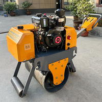 Rouleau compresseur à un seul tambour de 5,5 CV, 20 KN, mini-rouleau compresseur à marche arrière, petit compacteur d'asphalte, machine vibratoire, rouleau de pavage d'ingénierie