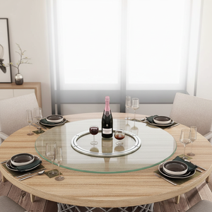Piatto Girevole Lazy Susan in Vetro Temperato Personalizzato da 6 mm, 50 <span class=keywords><strong>cm</strong></span>, <span class=keywords><strong>60</strong></span> <span class=keywords><strong>cm</strong></span>, 70 <span class=keywords><strong>cm</strong></span>, 90 <span class=keywords><strong>cm</strong></span>, per Tavolo da Patio - Product Image 6