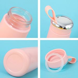 Bouteille d'eau créative et simple avec doublure en verre, idéale pour le sport, la randonnée et les activités de plein air, pour enfants, cadeau mignon, nouveauté, vente en gros personnalisée à prix abordable. - Product Image 4