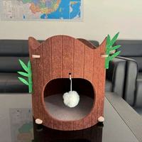 Jouet pour chat en feutre, griffoir triangulaire, nid pour chat, outil de nettoyage des griffes