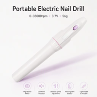 Mini perceuse à ongles portable rechargeable 35000 tr/min, modèle 1, avec moteur à brosse en plastique, 56g, pour le commerce extérieur