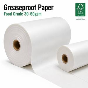 Greaseproof <b>Paper</b> Roll Jumbo Roll 30-60gsm Raw Material Food Grade Oil Proof <b>Paper</b> Wholesale - Product Image 2