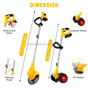 Tondeuse à gazon sans fil portable, désherbeuse, poignée pliable, alimentation par batterie 24V, cylindrée du moteur 125cc, 1800W, jardin - Product Image 5
