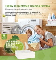 OEM/ODM Marque privée Feuille de détergent naturel écologique Bandes de savon biodégradables pour laveuse Feuilles de détergent à lessive