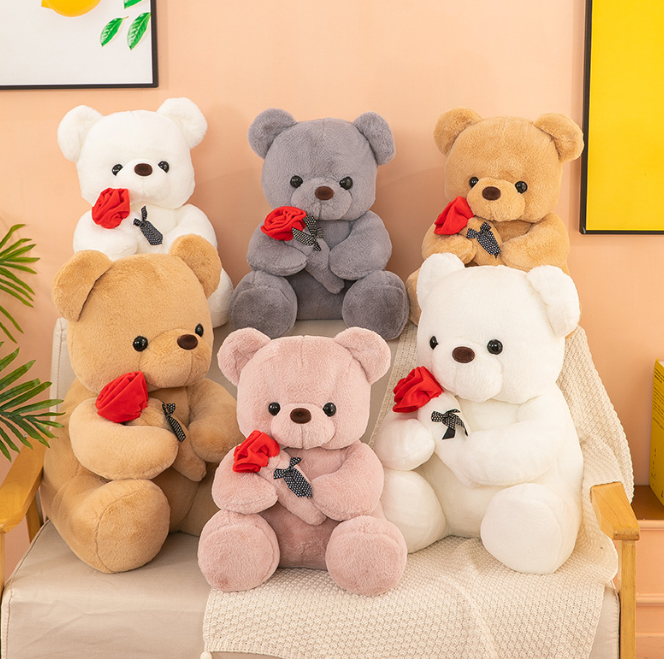 Günstiger Preis Schlafens zeit Spielzeug Valentinstag Kuscheltier Plüsch Liebe Teddybär Plüsch puppe