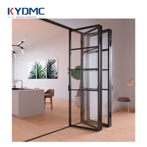 Porte pliante en aluminium à double vitrage insonorisée American Builder Slim Frame, pour balcon, terrasse extérieure - Product Image 1