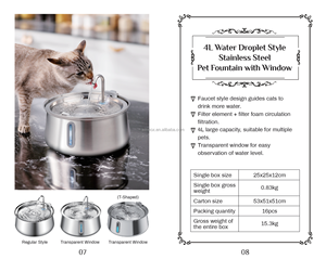 Bebedero Inteligente para Perros y Gatos, Gran <span class=keywords><strong>Venta</strong></span> 2026, Acero Inoxidable, Capacidad de 1.1 Gal/135oz/4L, El Mejor Bebedero para Gatos - Product Image 5