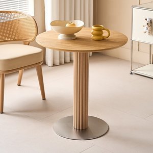 Tavolo da Pranzo Rotondo <span class=keywords><strong>in</strong></span> Stile Tronco d'Albero, <span class=keywords><strong>in</strong></span> <span class=keywords><strong>Legno</strong></span> Massello, Arredamento <span class=keywords><strong>per</strong></span> Casa, Balcone, Caffè, Tè e Negoziazioni - Product Image 1