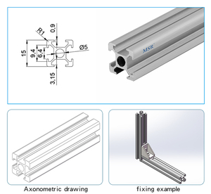 Profilo in <span class=keywords><strong>Alluminio</strong></span> Estruso 8144 15*15 con Scanalatura a T per Banco da Lavoro, Scaffale per Macchine, Robot - Disponibile in 15, 20, 25, 30, 40, 45, 50, 60, 80 - Produttore Cinese - Product Image 6