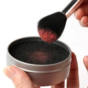 Brosse de maquillage nettoyant éponge dissolvant couleur de brosse fard à paupières éponge outil nettoyant rapide couleur Off maquillage pinceaux nettoyant