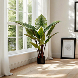 Venta al por Mayor <span class=keywords><strong>de</strong></span> Hojas Artificiales <span class=keywords><strong>de</strong></span> <span class=keywords><strong>Alocasia</strong></span> Taro, Planta <span class=keywords><strong>de</strong></span> Taro <span class=keywords><strong>de</strong></span> Plástico Verde, Bonsái, Decoración para Jardín, Pascua, Navidad, Hogar y Arreglos <span class=keywords><strong>de</strong></span> Boda - Product Image 4