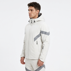 White Label Apparel <b>Men's</b> Breathable Winter <b>Thermal</b> Waterproof Zipper Long-Sleeve Hooded Top Pants Casual Sports 2-Piece <b>Set</b> - Product Image 5