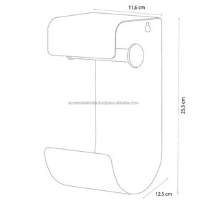 Porte-papier hygiénique suspendu au design merveilleux, revêtement noir de qualité supérieure, facile à utiliser, barre de toilette et porte-rouleau de restaurant - Product Image 4