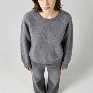 Atacado Suéter Feminino de Lã Escovada para Outono Inverno, Malha Gola Redonda, Cores Variadas, Clássico de Lã Caxemira - Product Image 2