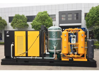 Patín de compresor de aire de tornillo integrado 37KW 55kW con tanque receptor de aire, secador refrigerado y filtros paquete todo en uno