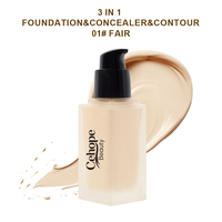 Fond de Teint Liquide Couvrant Longue Tenue Teinte Peau Chaude, Base de Maquillage OEM ODM Marque Privée