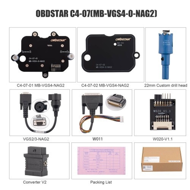 (bssy)OBDSTAR C4-07 (MB-VGS4-0-NAG2) Adapter Kit Full