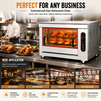 Four à rôtir au gaz commercial pour poulet avec porte en verre pour restaurant, traiteur, cuisine