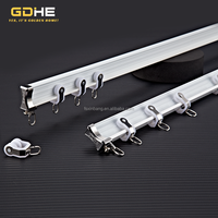 Rail de rideau flexible de haute qualité, courbé en S, en forme de L, en forme de U, pliable, pour rideaux à plis ondulés