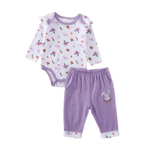 Nuevo mono de una pieza para bebé con <span class=keywords><strong>bata</strong></span> de manga larga y sombrero, conjunto informal de 4 piezas para 0-<span class=keywords><strong>1</strong></span> años, Material de Jersey de algodón 100% - Product Image 2