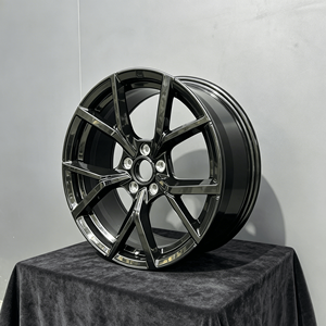 Jantes en alliage forgé 1 pièce 18/19/20/21/22 pouces, finition noir brillant usiné, jante sport classique pour VW Jetta Golf Passat, PCD ET personnalisé - Product Image 3