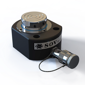 Vérin hydraulique à simple effet ultra-plat 10T 700BAR ENERPAC RSM-100 en acier réglable - Product Image 1