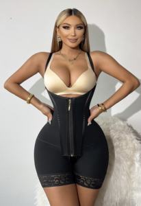 Fajas 4 ossa a doppia compressione in vita con lacci di pizzo sollevatore di glutei da donna - Product Image 4