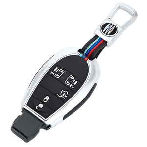 Étui de protection pour clé de voiture en alliage de zinc et gel de silice pour Jeep <span class=keywords><strong>Dodge</strong></span> Journey RAM Chrysler 300, <span class=keywords><strong>porte</strong></span>-clés, accessoires de sac - Product Image 1