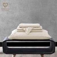 Parure de lit King Size en gros, couleur unie, soyeuse et douce, housse de couette respirante, draps de lit soyeux et lisses