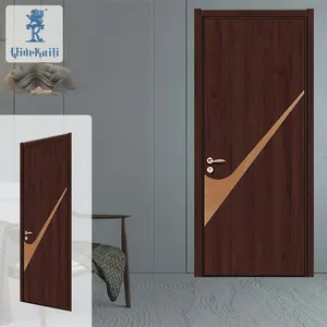 Pasokan pabrik harga kompetitif kayu plastik komposit pintu Interior PVC Modern dengan bingkai
