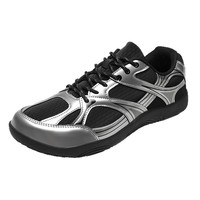 Baskets à lacets pour hommes à bout large, chaussures de sport décontractées d'automne, respirantes avec empeigne en maille, couleur unie, bout rond