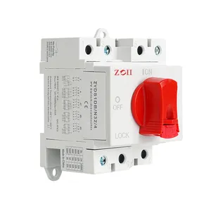 ZOII สวิตช์แยกสายไฟฟ้าพลังงานแสงอาทิตย์,สวิตช์แยกกระแส PV Dc ตัดการเชื่อมต่อ IP66 1500VDC 1000VDC 32A 63A 80A 100A
