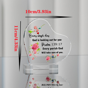 ของขวัญอะคริลิกรูปหัวใจจากแม่สำหรับลูกสาว ของขวัญวันเกิด ของขวัญวันคริสต์มาส/วันขอบคุณพระเจ้า ของขวัญสำหรับหลานสาว หลานชาย พร้อมชั้นวางโชว์ - Product Image 2