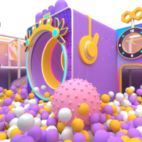 Aoleao - Parque Infantil Interior Personalizado y Colorido con Tobogán, Piscina de Pelotas, Zona de Escalada y Juego de Roles para Niños, Equipo de Juego Suave de 500 kg, Certificado CE TUV