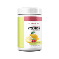 Greenpie Limeade à la framboise, hydratation avec caféine, mélange pré et post-entraînement, soutien énergétique, poudre sportive pour adultes, Rightway