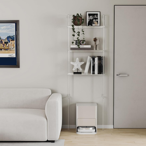 Étagère d'angle carrée en acrylique pour salle de bain avec couleurs personnalisables et montage facile - Product Image 2