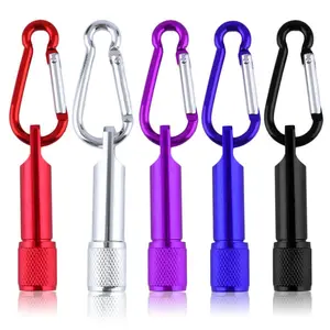 Colorful Bright Mini Customized Aluminum Keychain Keyring LED Light Flashlight Keychain Logo