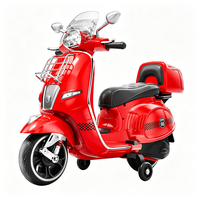 Moto électrique pour enfants 12V HT 1383-2A avec phare LED, roues d'apprentissage, télécommande et démarrage progressif – Vente en gros
