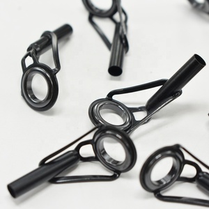 Guides de <span class=keywords><strong>canne</strong></span> à pêche en acier inoxydable, noir, ronds en céramique à haute brillance, 1 pièce - Product Image 6