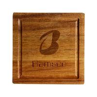 Sous-verres en bois d'acacia de style classique Sous-verres protecteurs de boisson de table