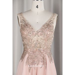 Jupe droite pour filles, col en V sans manches, transparent, dos en U, fermeture à glissière, robes <span class=keywords><strong>de</strong></span> soirée aux pierres chaudes, <span class=keywords><strong>bas</strong></span> jupe plissée, vente en gros - Product Image 4