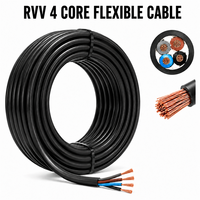 Câble en cuivre 4 conducteurs 1mm² RVV, câble de commande flexible isolé en PVC 300/500V pour systèmes d'automatisation