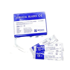 Operador médico de aço carbono descartável para cirurgia hospitalar, faca cirúrgica 10-36 de aço inoxidável, bisturi de lâmina cirúrgica estéril CE ISO - Product Image 1