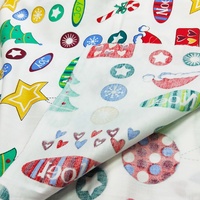Bedruckter Weihnachtsstoff 100% Baumwoll-Twill-Stoff Quiltstoff Weihnachtsdeko-Zubehör DIY Nähpatchwork