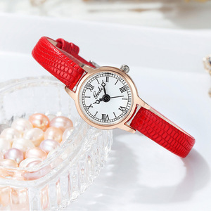 Reloj de Cuarzo para Mujer con Esfera Pequeña Vintage, Correa de Cuero Minimalista, Resistente al Agua, Venta al por Mayor - Product Image 4