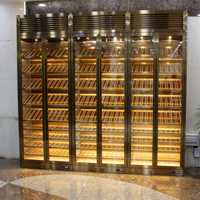 Réfrigérateur à vin de haute qualité pour champagne et vin rouge, cave à vin personnalisée, grande capacité, thermostatique, en acier inoxydable