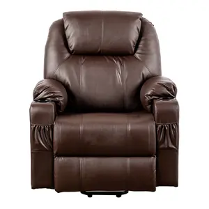 XIHAO الأمريكية نمط الكهربائية مستلق بو الجلود تدليك كرسي طقم أريكة منبسط
