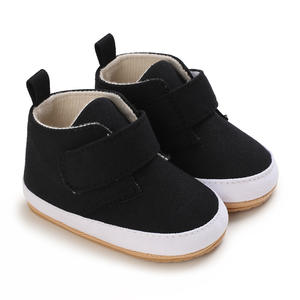 Sneakers alte personalizzate all'ingrosso in tela color tan per neonati, antiscivolo con velcro e suola morbida, scarpe <span class=keywords><strong>primi</strong></span> <span class=keywords><strong>passi</strong></span> per neonati e bambini piccoli - Product Image 6