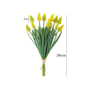 K28 11 Đầu Bất Cảm Ứng Nhân Tạo Tím Màu Xanh Trắng <span class=keywords><strong>Lilac</strong></span> Hoa Oải Hương Hoa Cho Bảng Trung Tâm Mảnh Wedding Party Trang Trí Nội Thất - Product Image 3